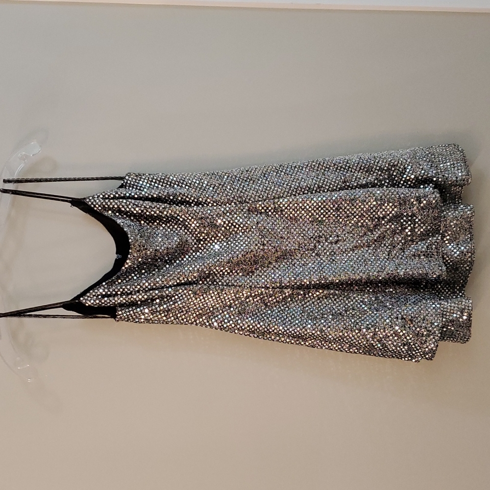 Silver Sparkle Dress - Next Left, Size 3